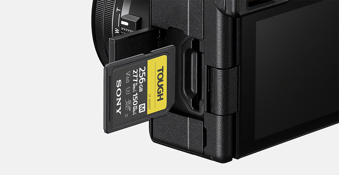 Bild på kortplats med SD-minneskort