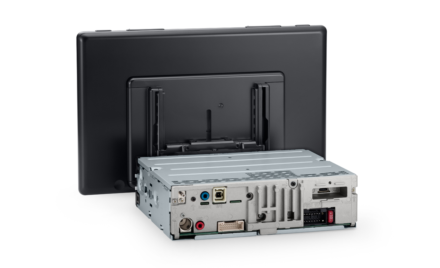 Bild på baksidan av XAV-9550ES som visar chassit